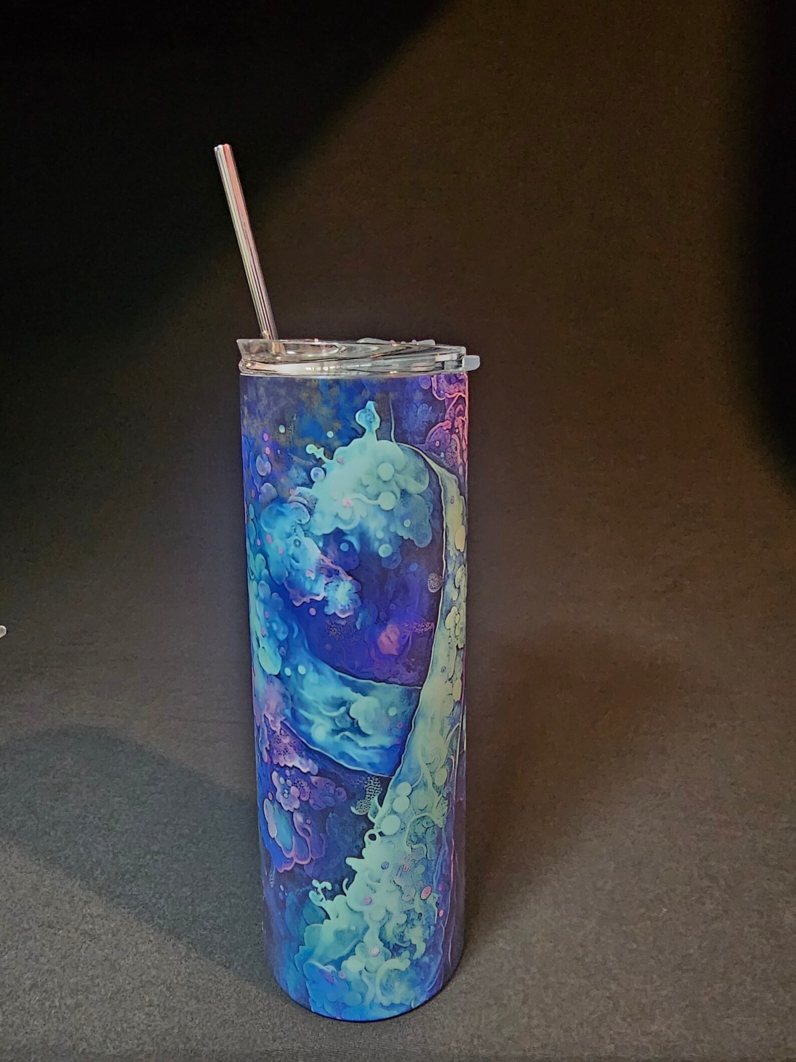 20 oz Glow Green Tumbler – Suicide Prevention Awareness Ribbon - Image 5