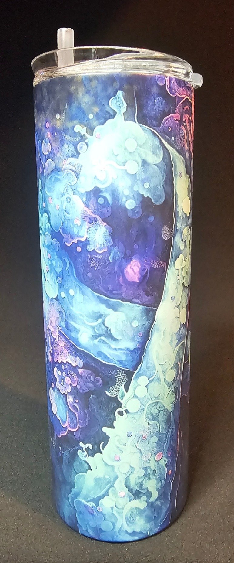20 oz Glow Green Tumbler – Suicide Prevention Awareness Ribbon - Image 4
