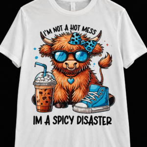 Spicy Disaster Highland Cow T-Shirt