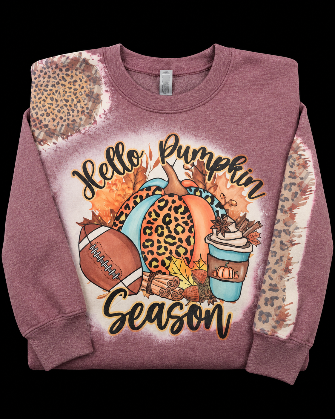 One-of-a-Kind Large Hello Pumpkin Season Crewneck Sweatshirt - Image 2