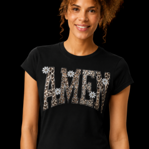 AMEN Leopard Floral T-Shirt