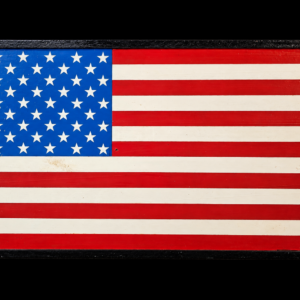 2-Foot Framed Wooden American Flag